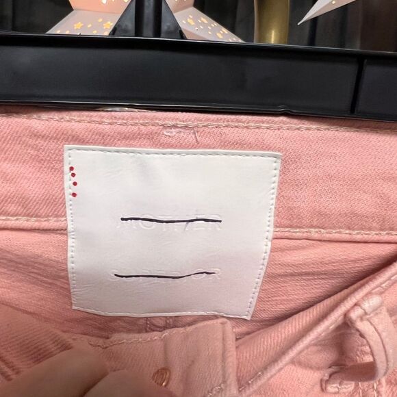 MOTHER The Insider Hover High Rise Straight Jeans Peach Parfait - Picture 9 of 9